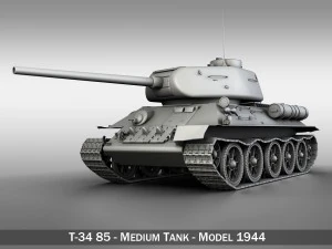 t-34 85 - Sovyet orta tankı 3D Model