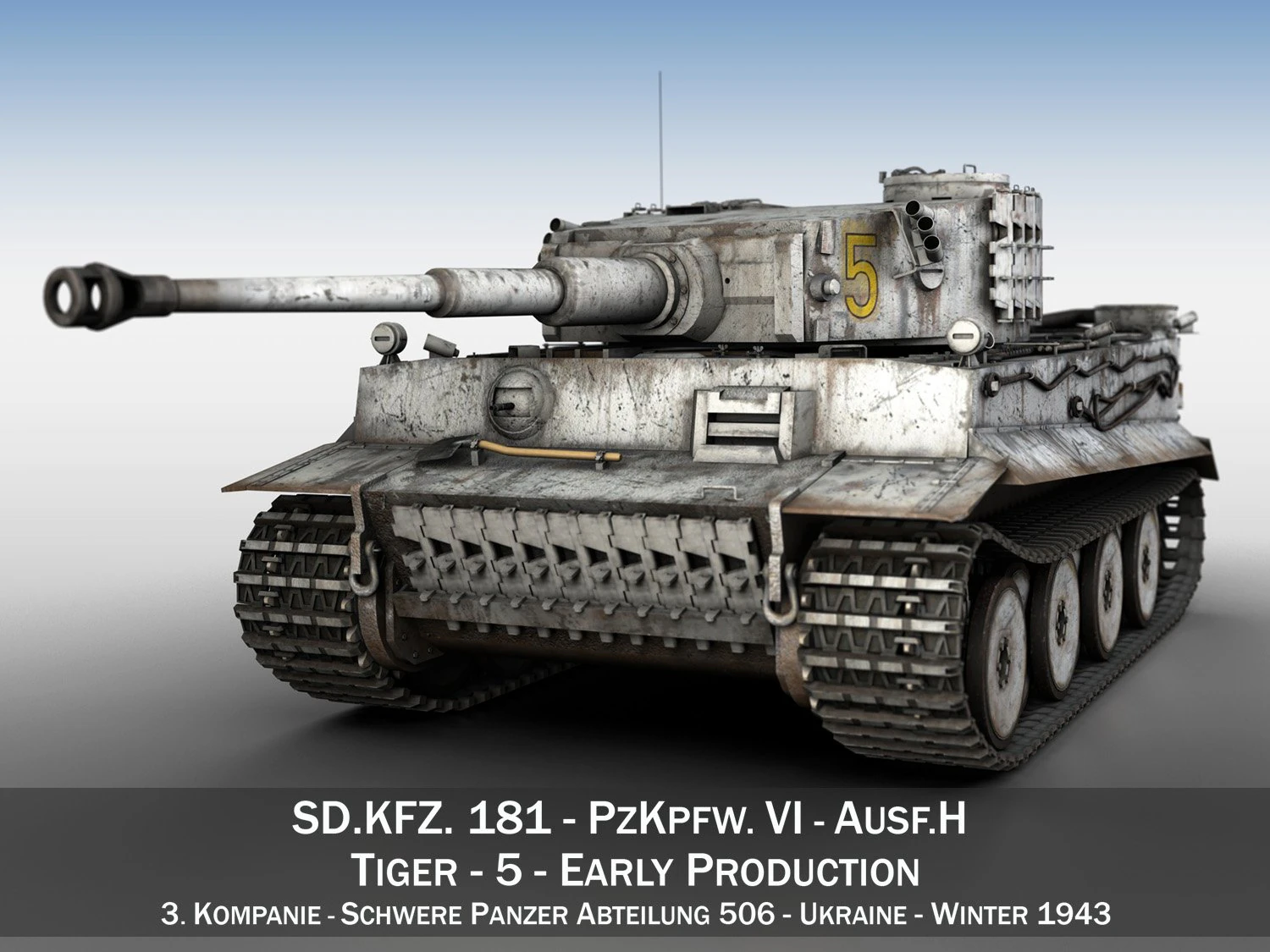 panzer vi - tiger - 5 - early production 3D Model .c4d .max .obj .3ds .fbx .stl .blend 