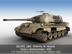 panzerkampfwagen vi - ausfb - tiger ii - 333 3D मॉडल