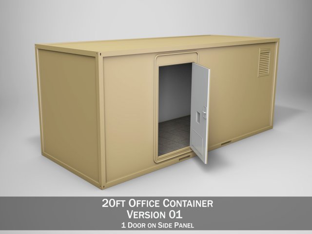 20ft office container version1 3Dモデル .c4d .max .obj .3ds .fbx .stl .blend 