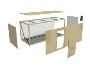20ft office container version1 3D Model