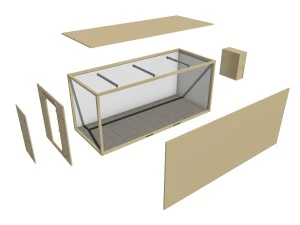 20ft office container version 2 3D Model