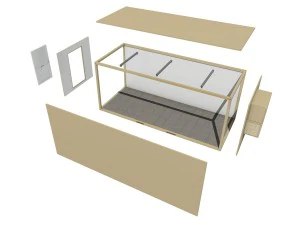 20ft office container version 2 3D Model
