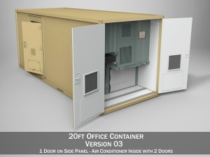 20ft office container version 3 3D मॉडल
