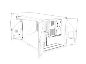 20ft office container version 3 3D मॉडल