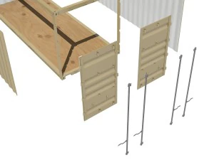 20ft shipping container 3D Model
