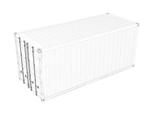 20ft shipping container 3Dモデル