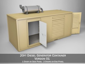 20ft generator container version 1 3D मॉडल