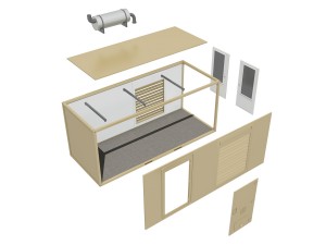 20ft generator container version 1 Modelo 3D