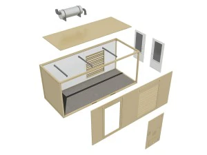 20ft generator container version 1 3D Model
