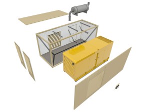 20ft generator container version 2 3D Модель