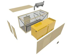 20ft generator container version 2 3D Model
