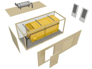 20ft generator container version 2 3D Model