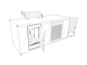 20ft generator container version 2 3D Модель