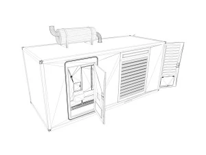 20ft generator container version 2 3D Model