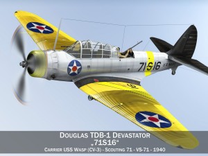 douglas tdb-1 devastator - 71s16 3D Model