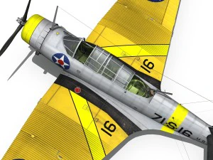 douglas tdb-1 devastator - 71s16 3D Model