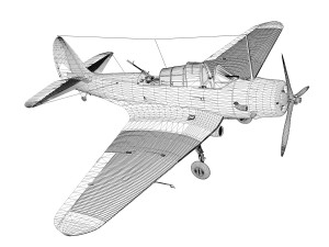 douglas tdb-1 devastator - 71s16 3D 모델