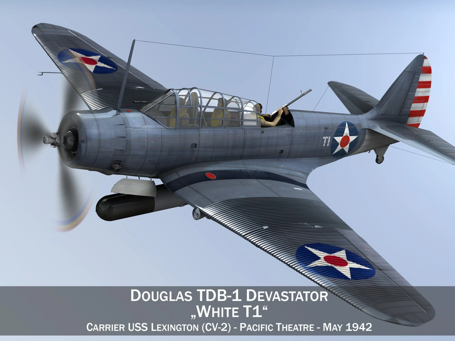douglas tdb-1 devastator - t1 3D Model .c4d .max .obj .3ds .fbx .stl .blend 
