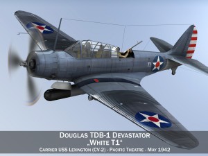 douglas tdb-1 devastator - t1 Modelo 3D