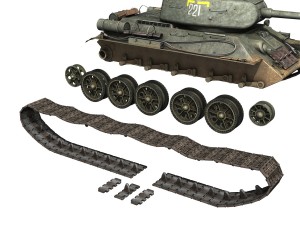 t-34 85 - soviet medium tank - 221 3D Model