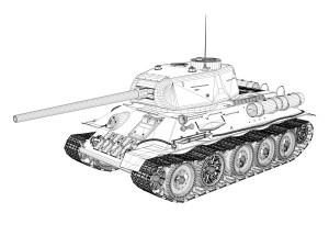 t-34 85 - soviet medium tank - 120 3D Model