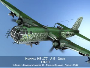 heinkel he-177 - greif - f8fh Model 3D