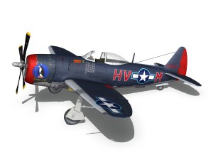 republic p-47m thunderbolt - pengie v 3Dモデル