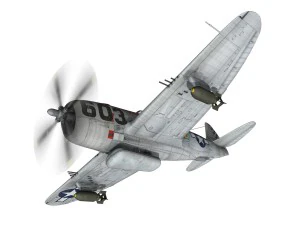 republic p-47d thunderbolt - torrid tessie 3D Model