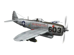 republic p-47d thunderbolt - torrid tessie 3D Model