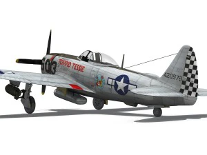 republic p-47d thunderbolt - torrid tessie 3D Model