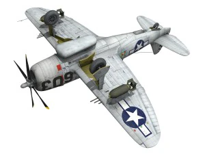 republic p-47d thunderbolt - torrid tessie 3D Model
