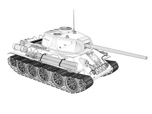 t-34 85 - soviet medium tank - 170 3D Model