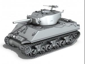 m4a3e2 - sherman jumbo Modèle 3D