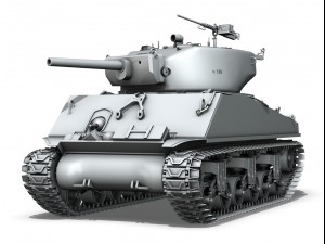m4a3e2 - sherman jumbo Modèle 3D