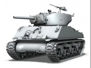 m4a3e2 - sherman jumbo 3D Model