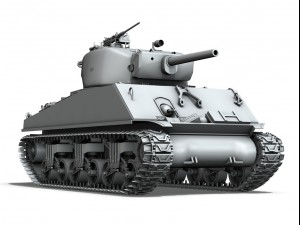 m4a3e2 - sherman jumbo Modèle 3D