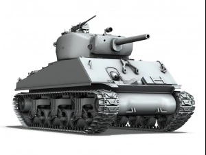 m4a3e2 - sherman jumbo 3D Model