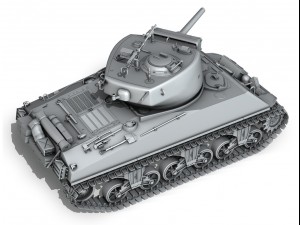 m4a3e2 - sherman jumbo Modèle 3D