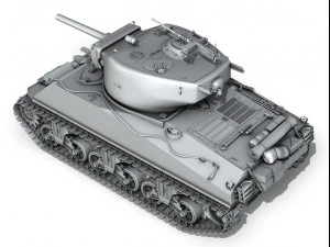 m4a3e2 - sherman jumbo 3D Model