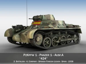pzkpfw 1 - panzer 1 - ausf a - 424 3D Model
