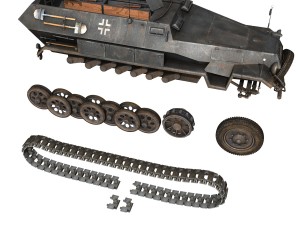 sdkfz 251-1 ausfb - halftruck - 7pd 3D 모델