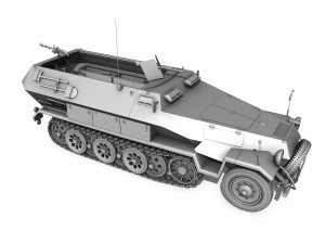 sdkfz 251-1 ausfb - halftruck - 7pd 3D 모델
