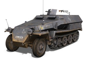 sdkfz 251-1 ausfc - half-track - 24pd 3D Model