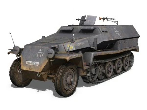 sdkfz 251-1 ausfc - half-track - 24pd 3D Model