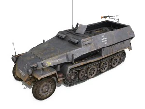 sdkfz 251-1 ausfc - half-track - 24pd 3D Model