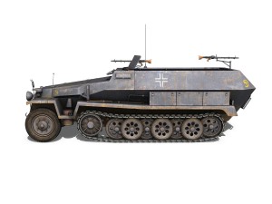 sdkfz 251-1 ausfc - half-track - 24pd 3D Model