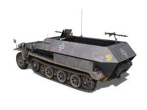 sdkfz 251-1 ausfc - half-track - 24pd 3D Model