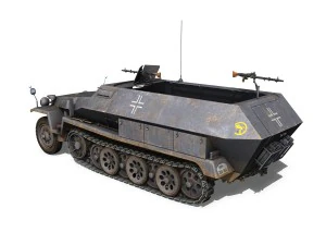 sdkfz 251-1 ausfc - half-track - 24pd 3D Model
