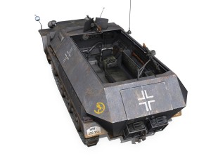 sdkfz 251-1 ausfc - half-track - 24pd 3D Model